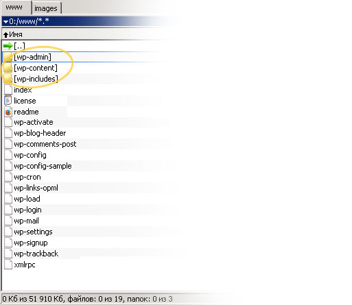 файлы wordpress